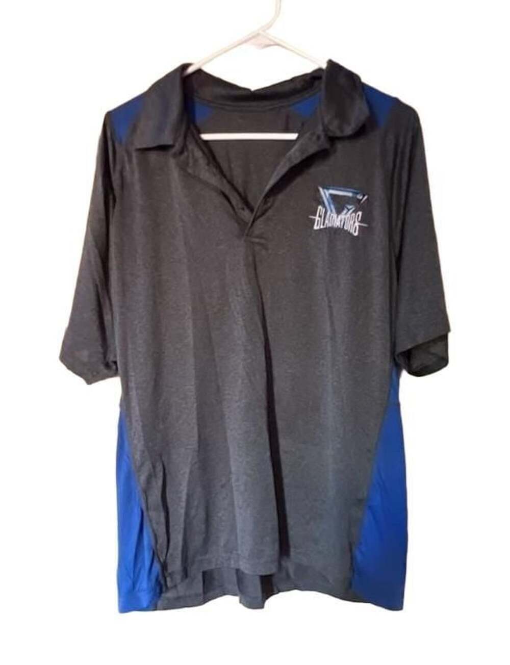 Gladiators Polo Shirt Gray Blue 100% Polyester